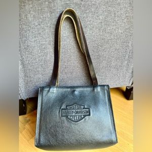 Vintage leather embroidered HD Bar & Shield bucket bag